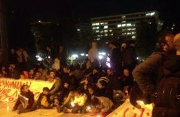 اعتصام لاجئين فلسطينيين وسوريين في عدة مناطق يونانية