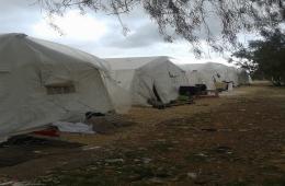 اللاجئون الفلسطينييون تحت الخيم في قبرص للشهر الرابع على التوالي 