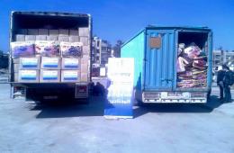  الحملة الدولية "مرحمة" تستعد لتوزيع المساعدات الغذائية لأبناء مخيم اليرموك 