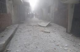 تعرض مخيم اليرموك لقصف قذائف الهاون يخلف أضراراً مادية 