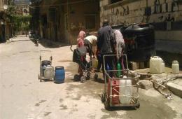 مخيم اليرموك بلا مياه منذ أيلول 2014