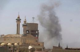 تعرض مخيم خان الشيح لقصف الطائرات السورية وقذائف الهاون يخلف أضراراً مادية  