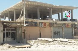 حوالي (40%) من مساحة مخيم خان الشيح قد تضررت بالقصف المتكرر