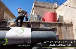 جفرا تستمر بتعبئة المياه لسكان مخيم خان الشيح 