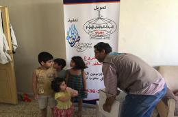 توزيع مساعدات مالية وغذائية على العائلات الفلسطينية السورية في الريحانية وعينتاب 