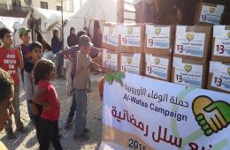 حملة الوفاء الأوروبية توزع مساعداتها على فلسطيني سوريا في لبنان وتعلن عن استعدادات لدخول سوريا  