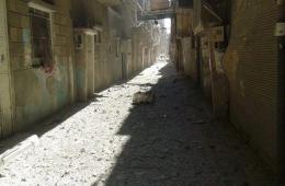 قصف ليلي بالصواريخ على مخيم اليرموك يخلف دماراً كبيراً في المنازل 