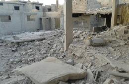 استهداف مخيم درعا يوم أمس بالبراميل المتفجرة والقنابل العنقودية