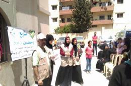 حملة الوفاء "13" توزع مساعداتها المادية على العائلات الفلسطينية شمال لبنان 