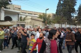 أبناء مخيم اليرموك في بلدة ببيلا ينظمون مسيرة نصرة  للأقصى  