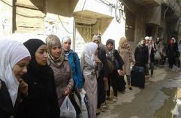 عودة مجموعة من طلاب مخيم اليرموك إليه