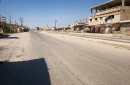 قوات النظام السوري تستهدف المنفذ الوحيد لمخيم خان الشيح يوم أمس 