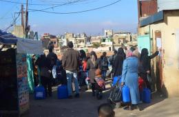 توزيع مادة المازوت على فلسطينيي سورية في البقاع الغربي وبعلبك