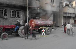 اندلاع حريق في مخيم اليرموك