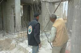 استمرار العمل بترميم المسجد الثاني في مخيم الحسينية بريف دمشق