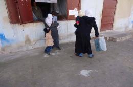 مناشدات لإغاثة اللاجئين الفلسطينيين في مراكز الإيواء بقدسيا في ريف دمشق 