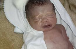 مولود جديد يقضي في مخيم اليرموك المحاصر بسبب نقص الرعاية الطبية 