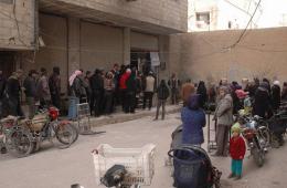 مؤسسة جفرا تستمر بتقديم خدماتها الإغاثية لعائلات مخيم اليرموك النازحة إلى يلدا