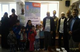 الجمعية الإسلامية الإغاثية توزع مساعداتها على العائلات الفلسطينية السورية المهجرة إلى تركيا