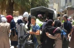 عودة طلاب الثانوية العامة إلى مخيم اليرموك بعد تأدية امتحاناتهم