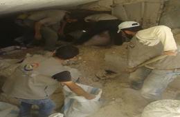 مؤسسة فجر الإغاثية ترمم بعض الملاجئ الصغيرة في مخيم خان الشيح 