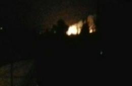 قصف محيط مخيم خان الشيح بالبراميل المتفجرة والقنابل الفوسفورية