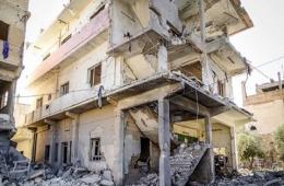 قصف مخيم درعا وأحياء تقطنها عائلات فلسطينية نازحة 