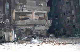 استهداف منطقة الريجة في مخيم اليرموك بقذائف الهاون 