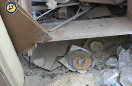 تدمير مركز الدفاع المدني وإصابة 3 من كوادره في مخيم خان الشيح بعد قصف يوم أمس 