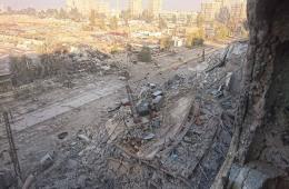 قصف صاروخي يخلف دماراً كبيراً في مخيم اليرموك يوم أمس