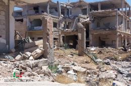فيديو | جانب من الدمار الذي لحق بمنازل مخيم درعا بسبب القصف المتكرر