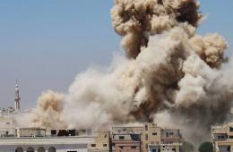 قصف جوي وصاروخي على مخيم درعا وحي طريق السد يوقع ضحايا في صفوف المدنيين