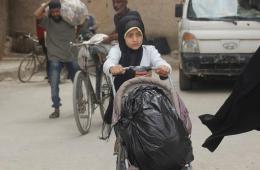 جفرا تواصل توزيع مساعداتها الإغاثية على العائلات النازحة من مخيم اليرموك 