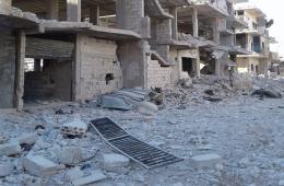 صور حصرية لمجموعة العمل ترصد جانب من الأضرار في مخيم درعا