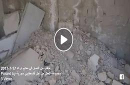  فيديو يرصد الدمار في مخيم درعا للاجئين الفلسطينيين  17-7-201