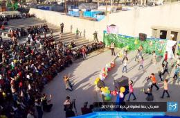 مؤسسة رحمة تقيم مهرجان الأطفال في مخيم زيزون للنازحين بدرعا 