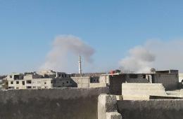 غارات جوية عنيفة تستهدف حي الحجر الأسود المجاور لمخيم اليرموك بدمشق 