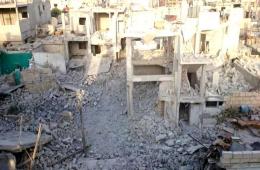 سقوط قذيفة هاون على مخيم درعا وسط دمار أكثر من 70% من مبانيه