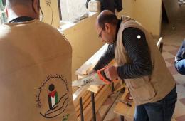 إعادة ترميم مدرسة الجليل في مخيم حندرات بحلب