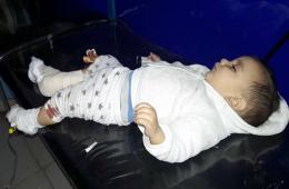 إخراج الطفل "عدنان عوض موسى" من مخيم اليرموك لتلقي العلاج في مشفى يافا بدمشق 