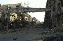 النظام يقصف بالهاون قطاع الشهداء في مخيم اليرموك يوم أمس 