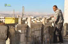 الخيرية تواصل ترميم وإصلاح جامع معاذ بن جبل في مخيم الحسينية