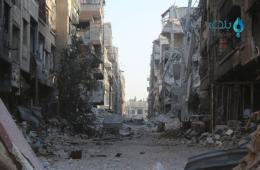 القصف العنيف يهدد حياة الآلاف من المدنيين في غوطة دمشق من بينهم 250 عائلة فلسطينية