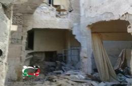 النظام يستخدم كاسحات الألغام في استهدافه لمخيم اليرموك بدمشق 