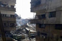 أعمال قصف واشتباكات مستمرة يشهدها مخيم اليرموك بدمشق 