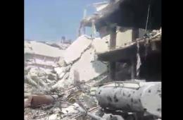 شاهد: فيديو يظهر آثار الدمار في شارع اليرموك وامتداد شارع الثلاثين ومشفى فلسطين 