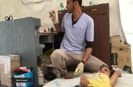 إصابة عشرات الأطفال من مهجري جنوب دمشق بحالات إسهال في مخيم دير بلوط 