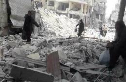 مناشدات لانتشال 7 جثث من تحت أنقاض مخيم اليرموك 