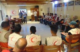 تحضيراً للعمل في مخيم اليرموك، الهلال الأحمر يفتتح دورة حول إدارة الجثث ومخاطر التعرض لمخلفات الاسلحة