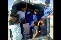 أهالي مخيم حندرات يطالبون بتأمين حافلات لنقل الطلاب 